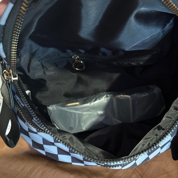 Ounamei Checkered Black and Gray Women’s Fits Everything Bag - Picture 4 of 7